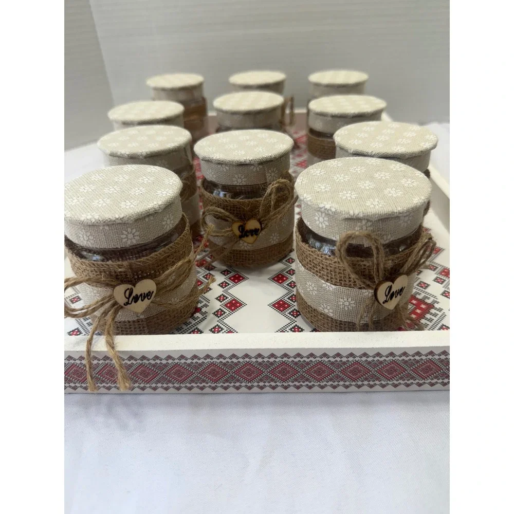 10 Mini plastic Jars Wedding Favors Party Bridal Shower Sweetheart Gifts